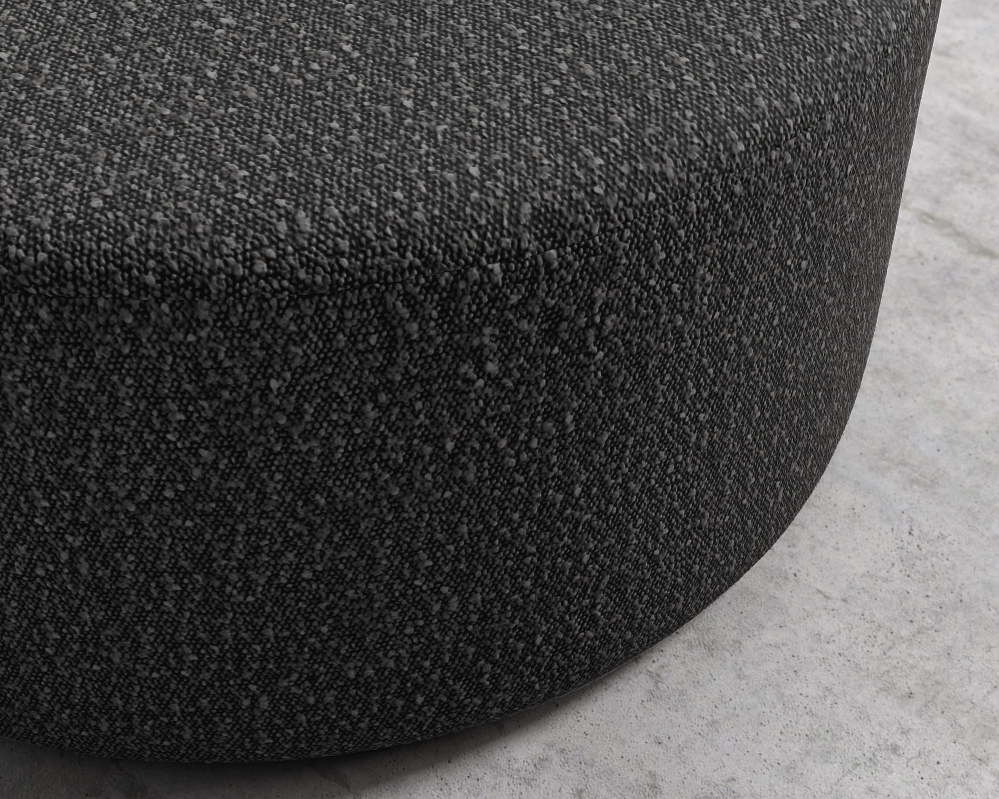 Nova Pouf - Large - Chatou Bouclé - Caviar