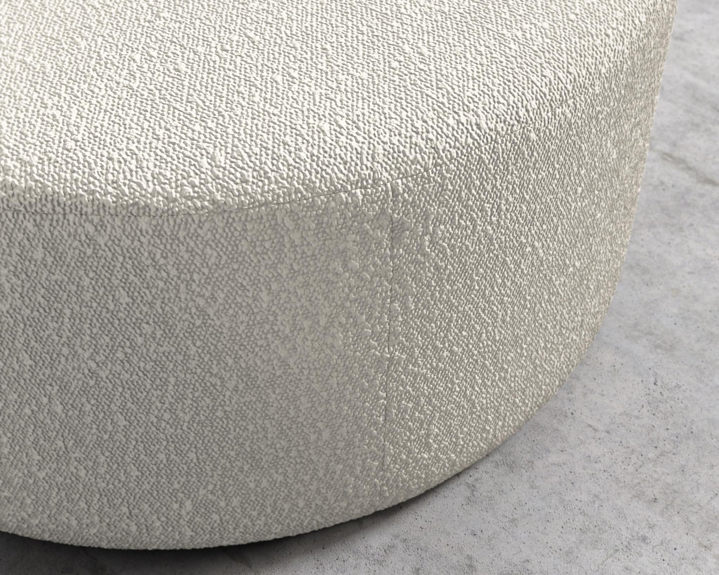 Nova Pouf - Large - Chatou Bouclé - Pearl