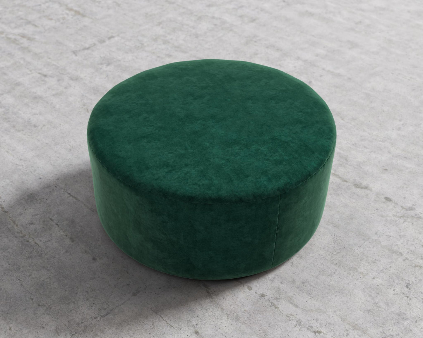 Nova Pouf - Large - Plush Velvet - Moss