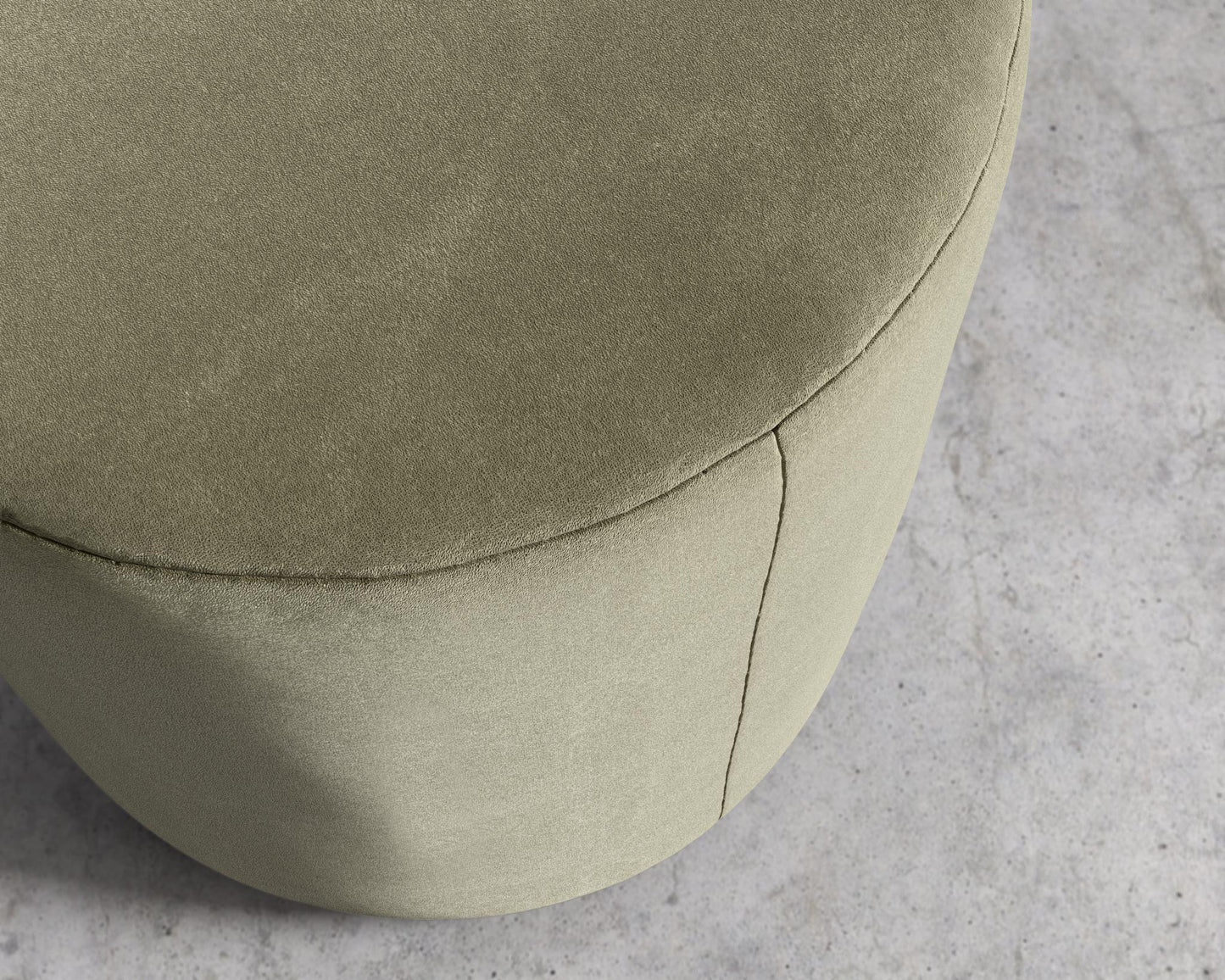 Nova Pouf - Signature Plush Velvet - Olive Green