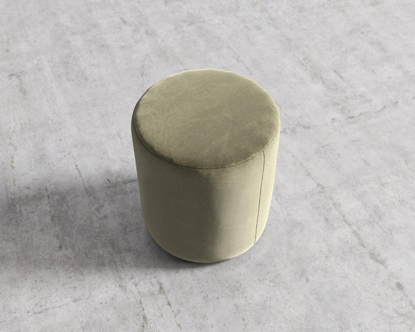 Nova Pouf - Signature Plush Velvet - Olive Green