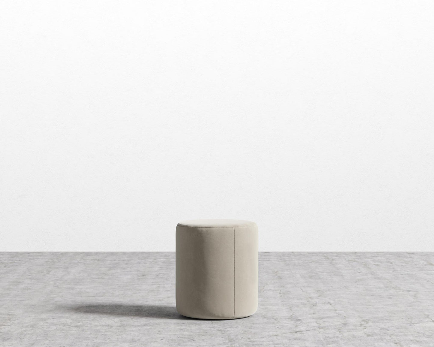 Nova Pouf - Signature Plush Velvet - Warm Taupe