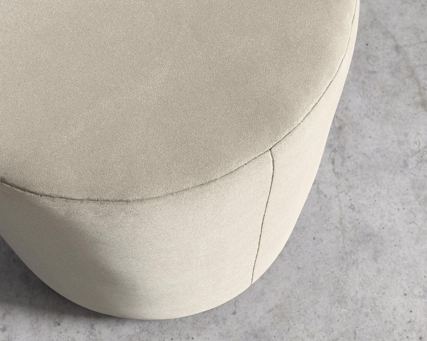 Nova Pouf - Signature Plush Velvet - Warm Taupe