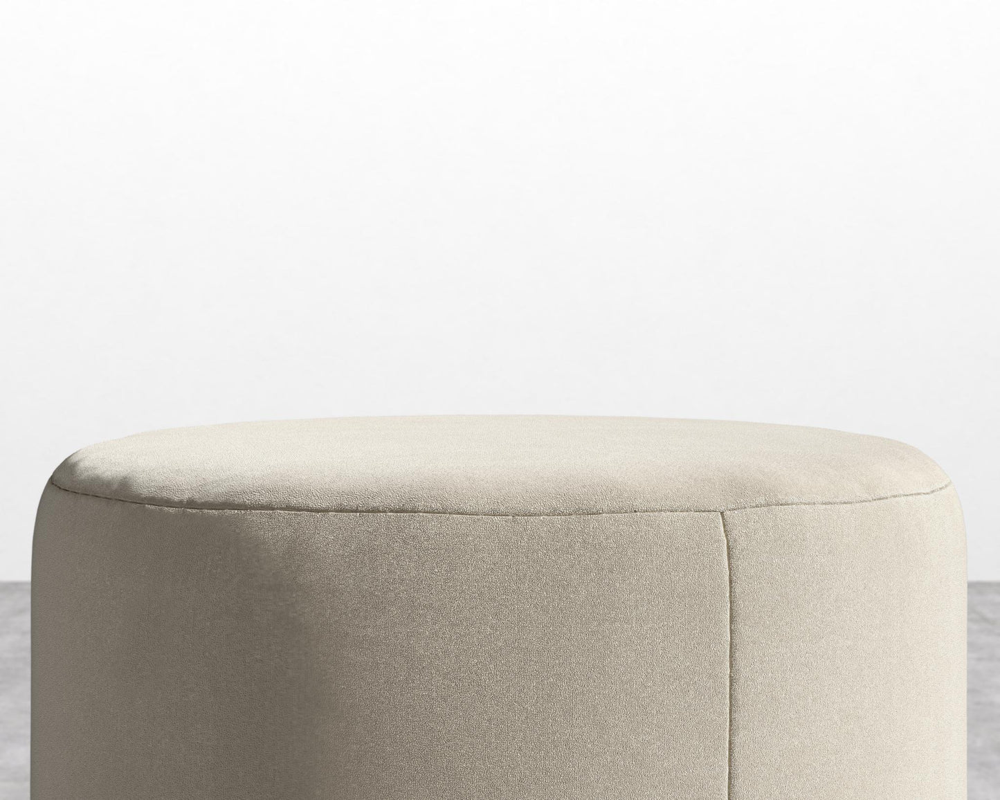 Nova Pouf - Signature Plush Velvet - Warm Taupe