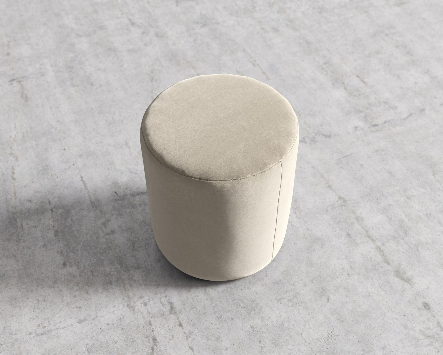 Nova Pouf - Signature Plush Velvet - Warm Taupe