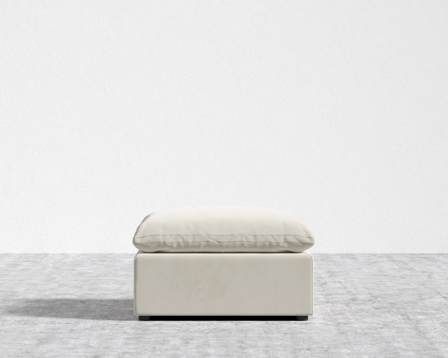 Nuvo Ottoman - Plush Velvet - Cloud