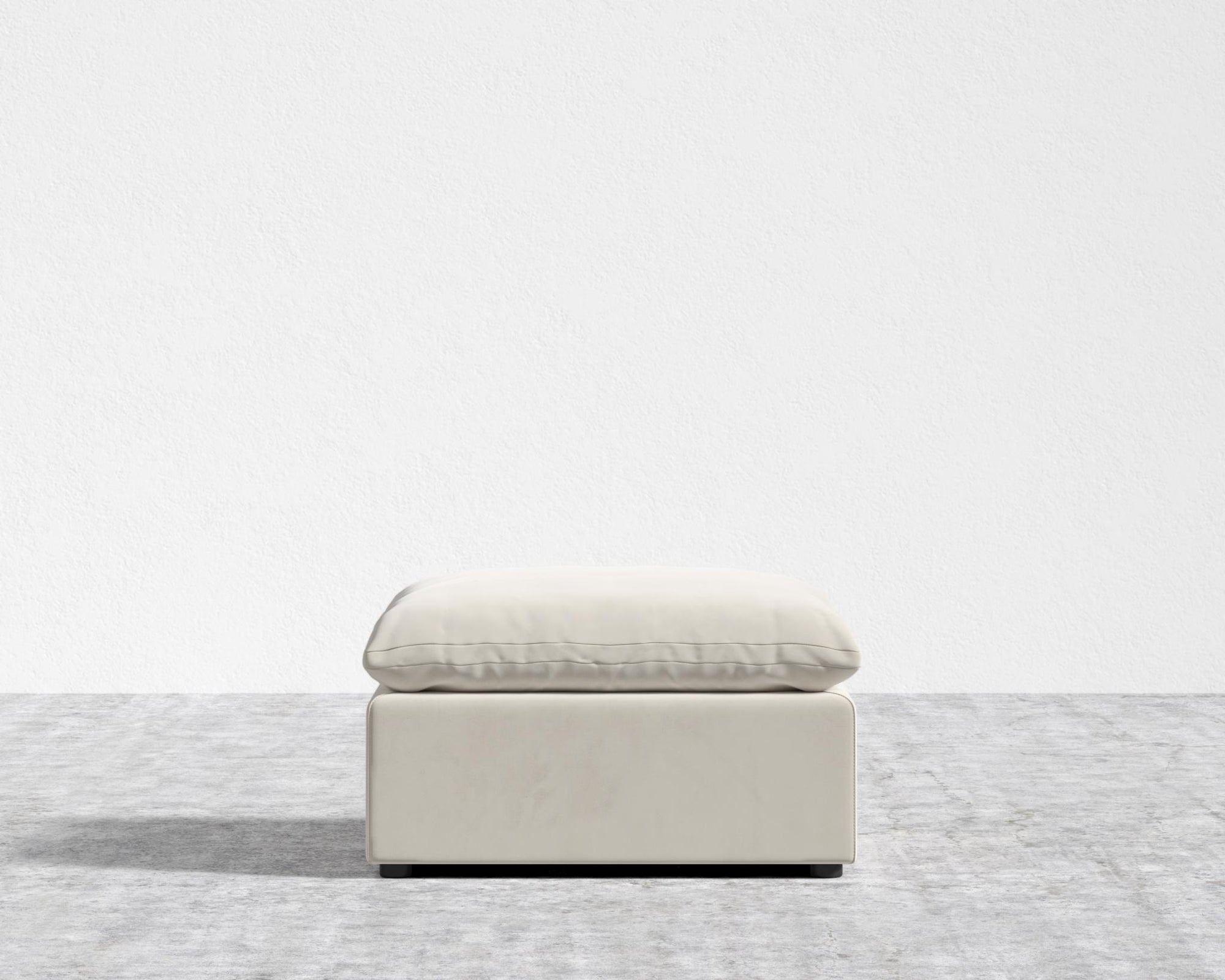 Nuvo Ottoman - Plush Velvet - Cloud