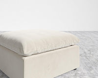 Nuvo Ottoman - Plush Velvet - Cloud