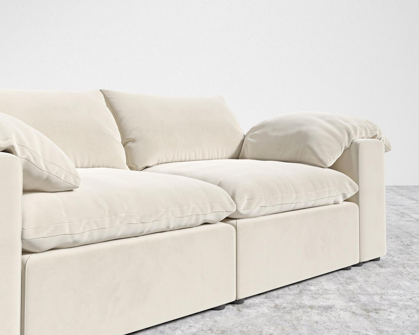 Nuvo Sofa - Plush Velvet - Cloud