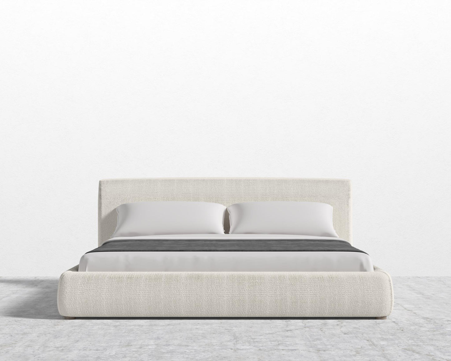 Ophelia Bed - Full, Chatou Bouclé - Pearl