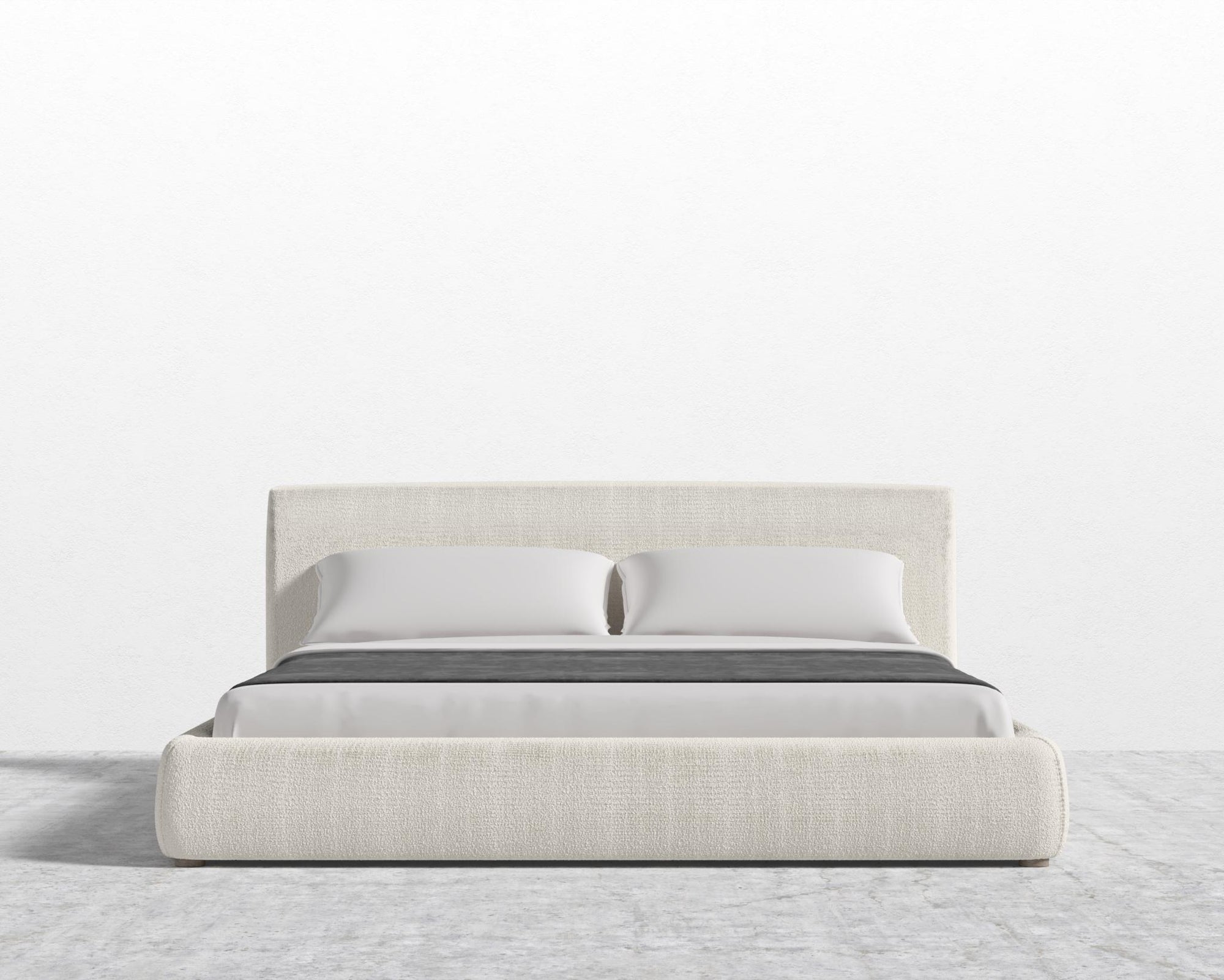 Ophelia Bed - Full, Chatou Bouclé - Pearl