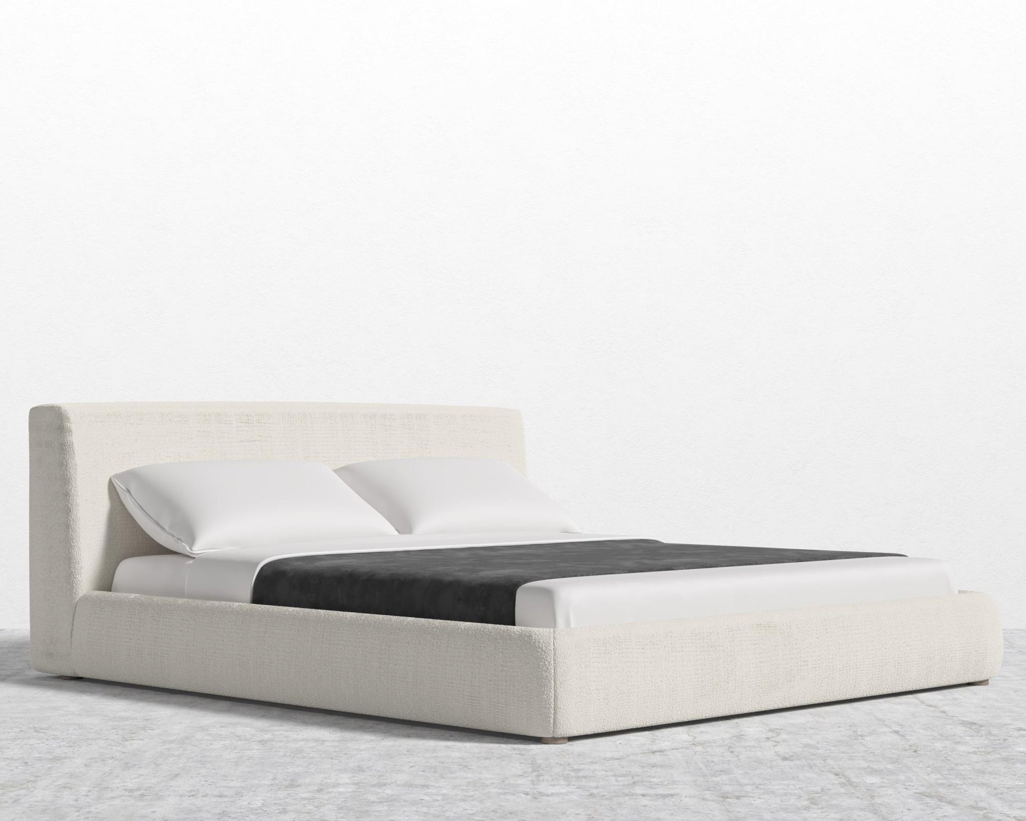 Ophelia Bed - Full, Chatou Bouclé - Pearl