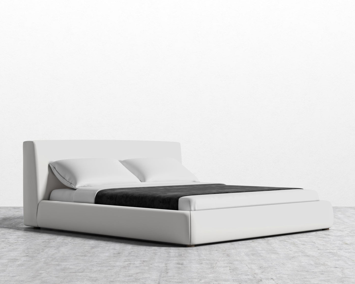 Ophelia Bed - Full, Microfiber Leather - Trento Eggshell