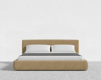 Ophelia Bed - Full, Plush Velvet - Dune