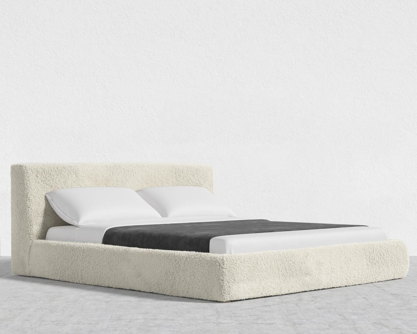 Ophelia Bed - Full, Shearling - Almond