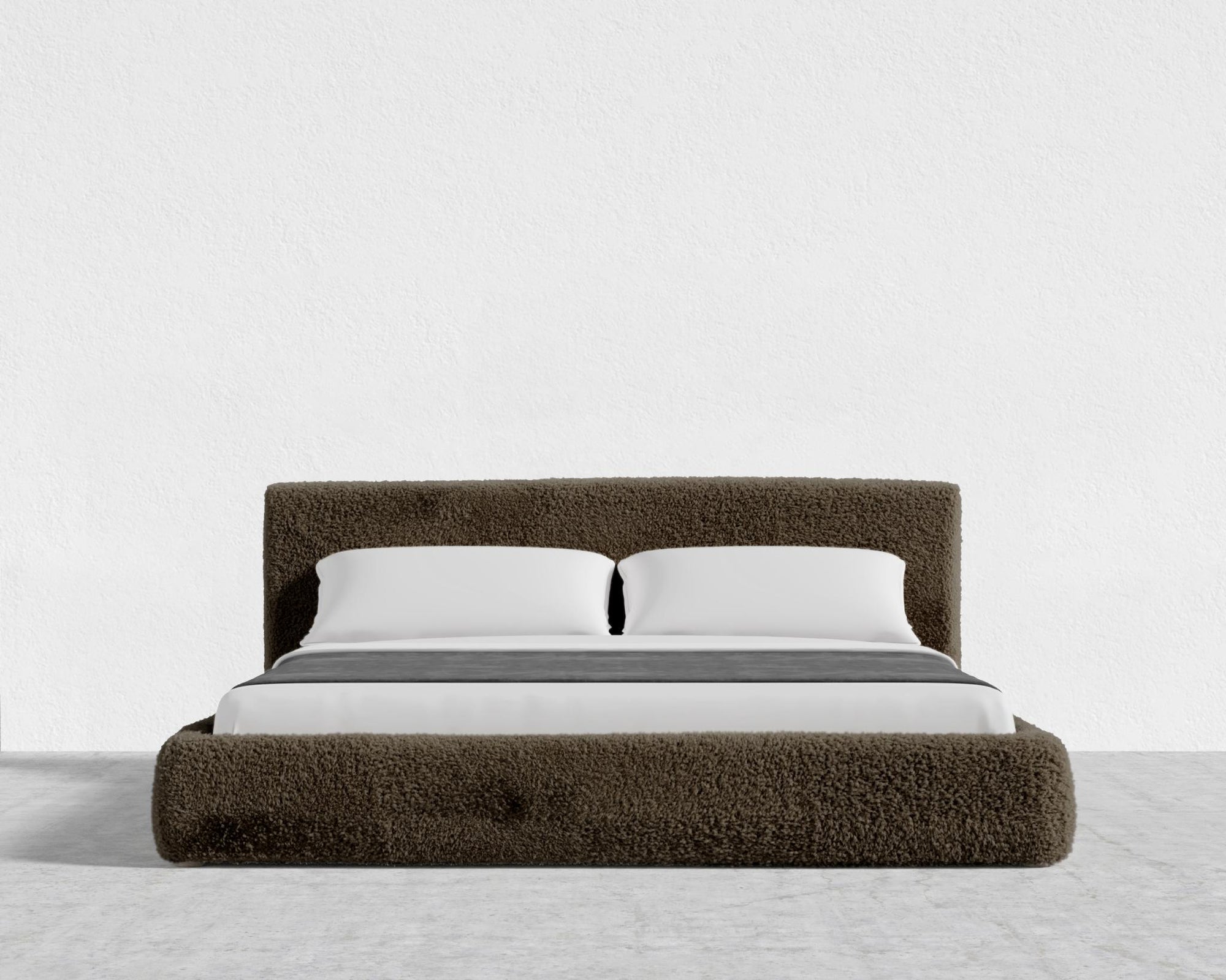 Ophelia Bed - Full, Shearling - Espresso