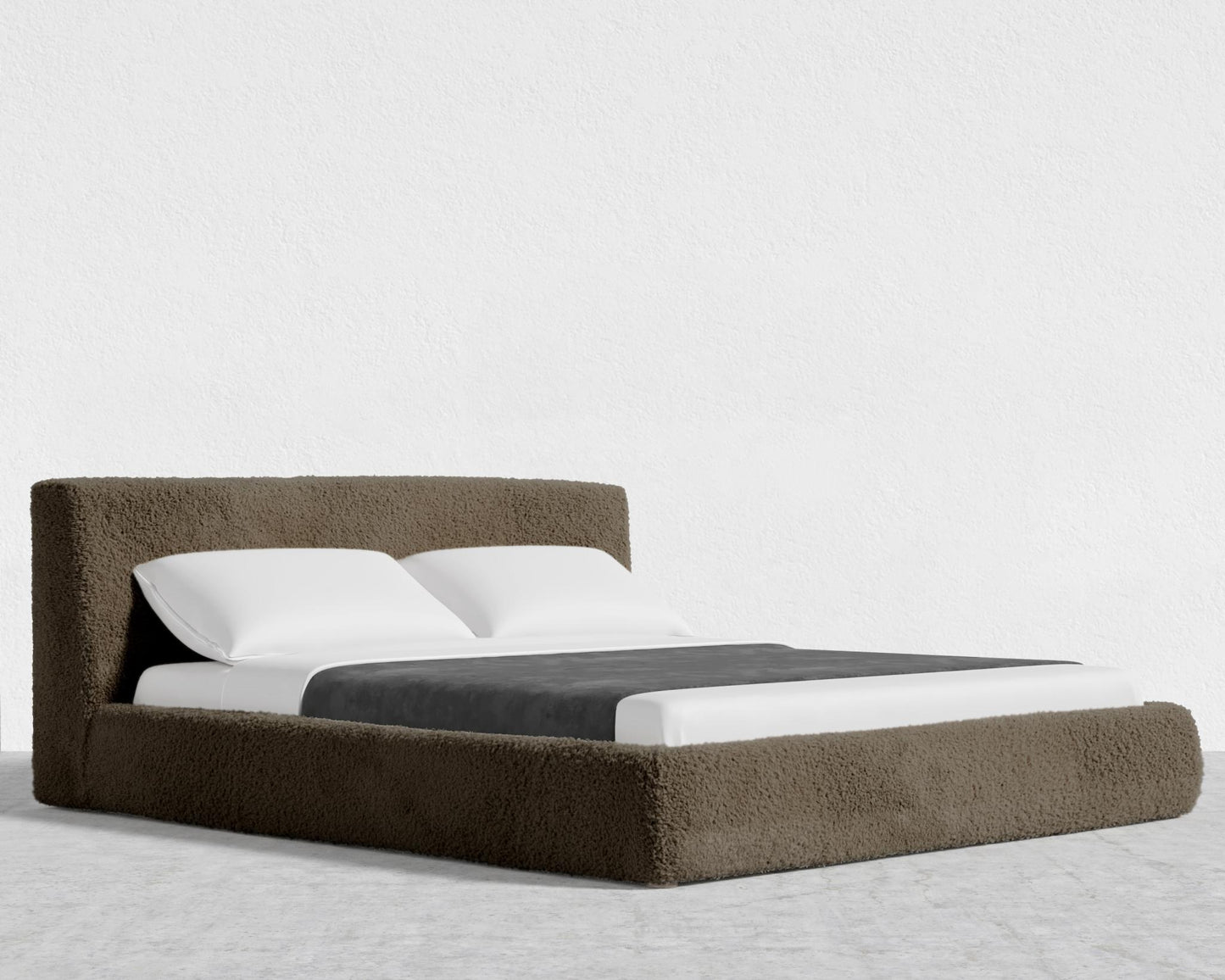 Ophelia Bed - Full, Shearling - Espresso