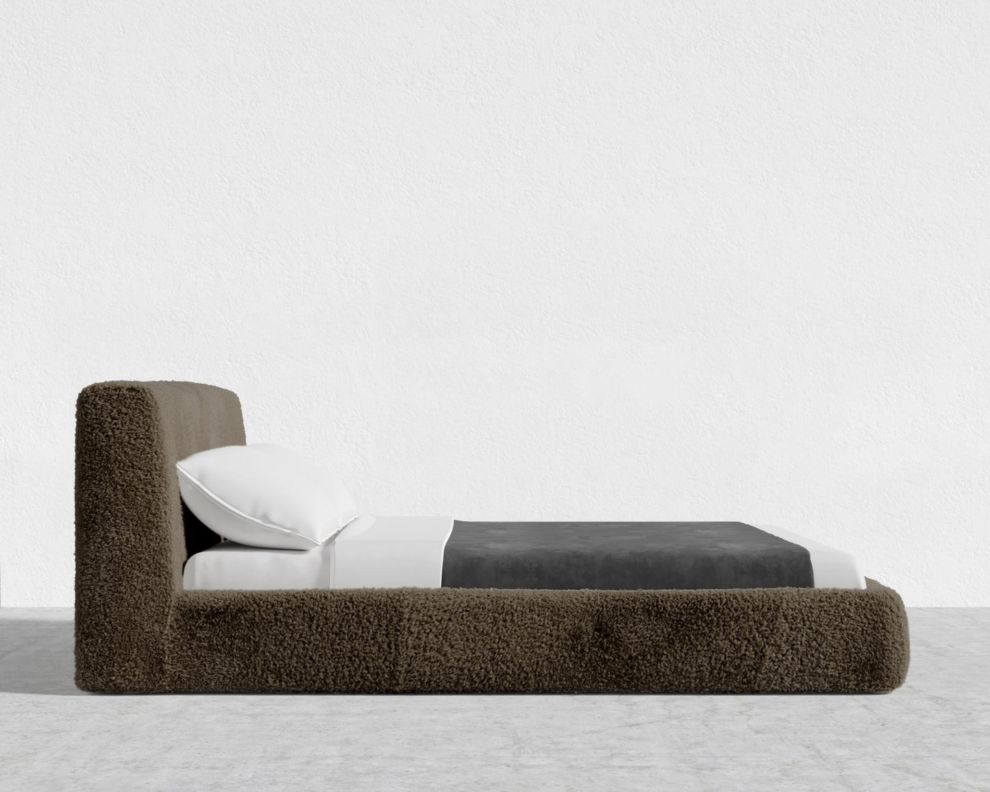 Ophelia Bed - Full, Shearling - Espresso