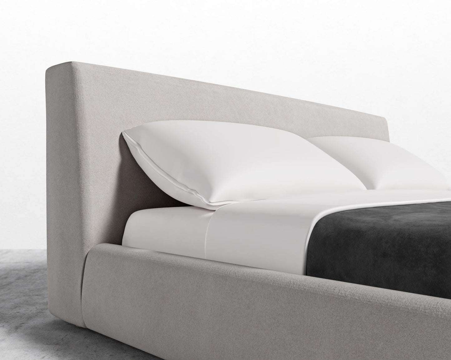 Ophelia Bed - Full, Venice Vegan Suede - Chiffon