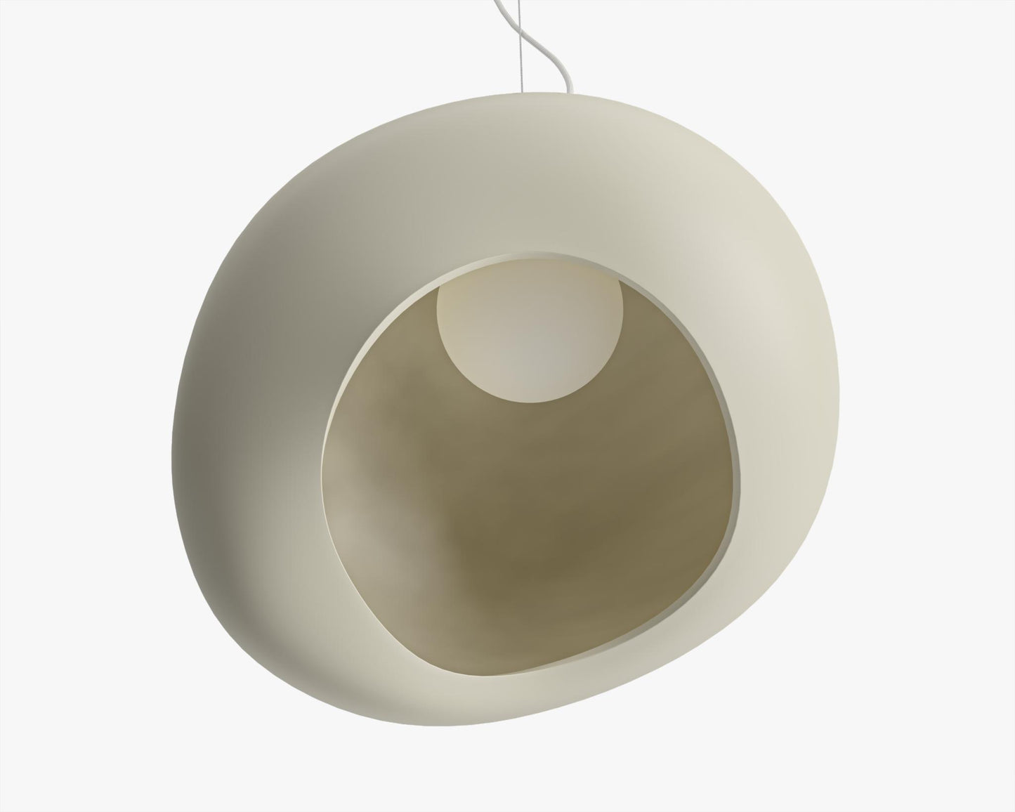 Organa Pendant - Small, Matte Alabaster