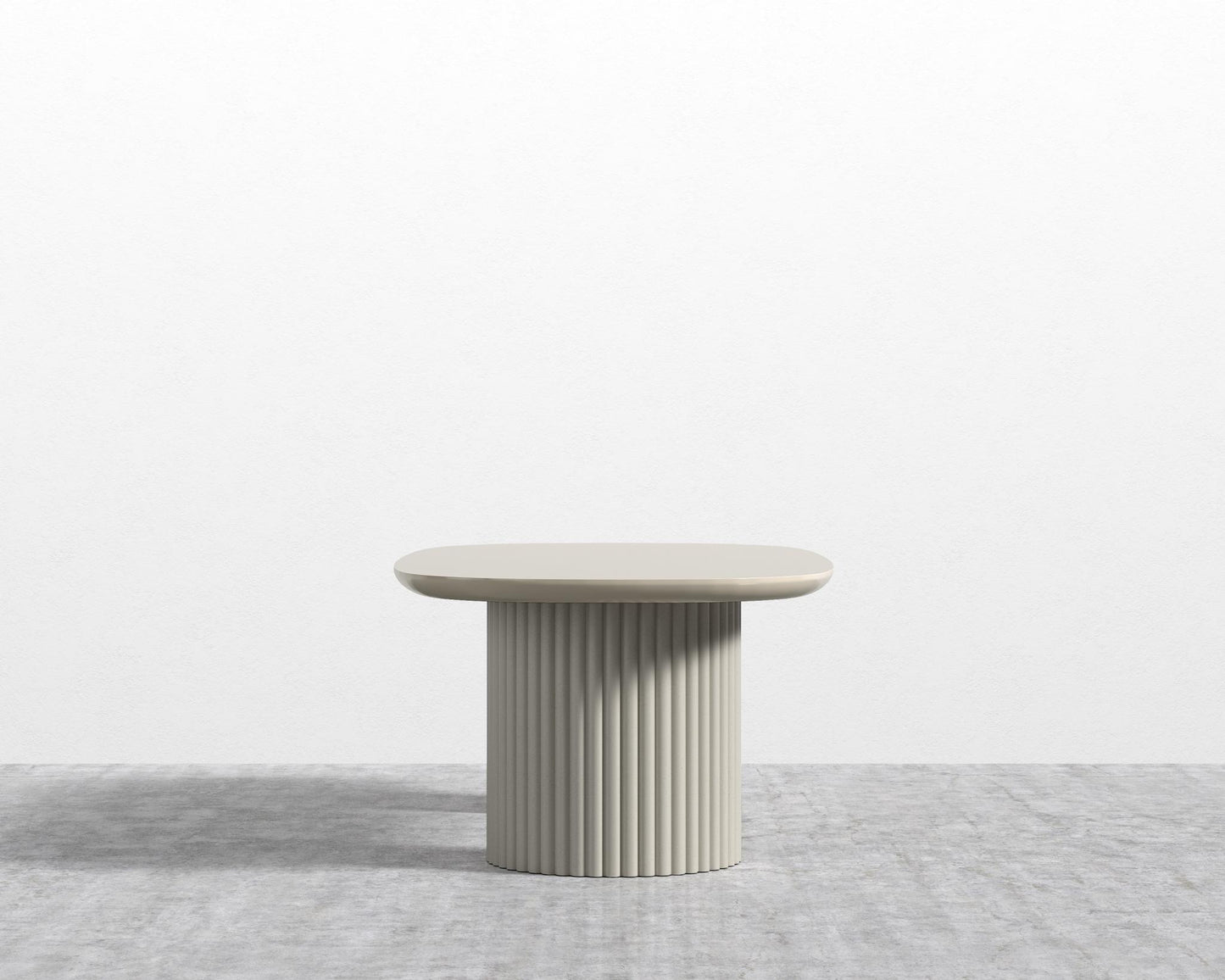 Osten Table - Alabaster Matte Lacquer, Alabaster Concrete, 96" | 244cm
