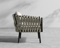 Pierre Outdoor Lounge Chair - Taupe, Black, Outdoor Fabric - Palisades