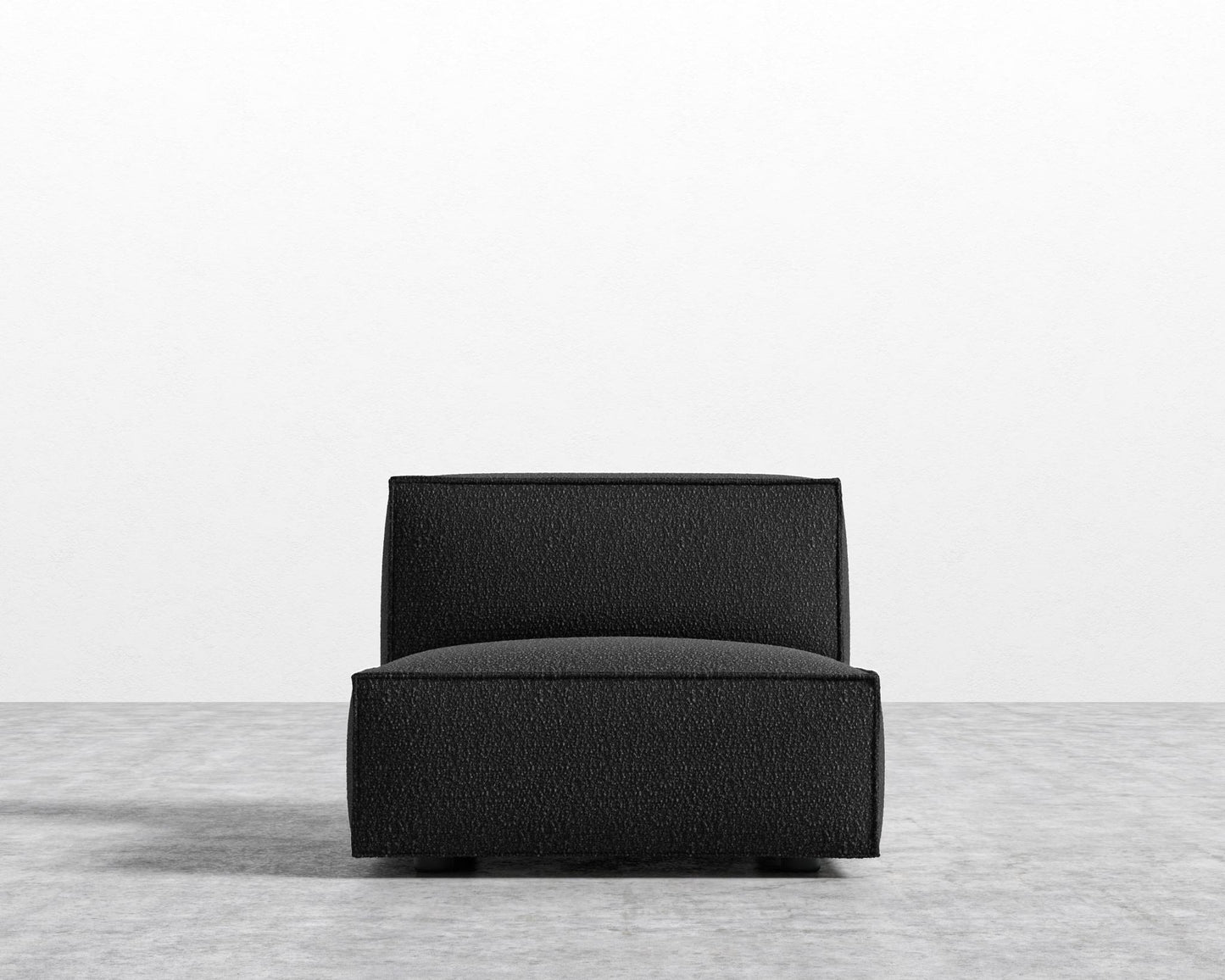 Porter Armless - Black Feet, Chatou Bouclé - Caviar