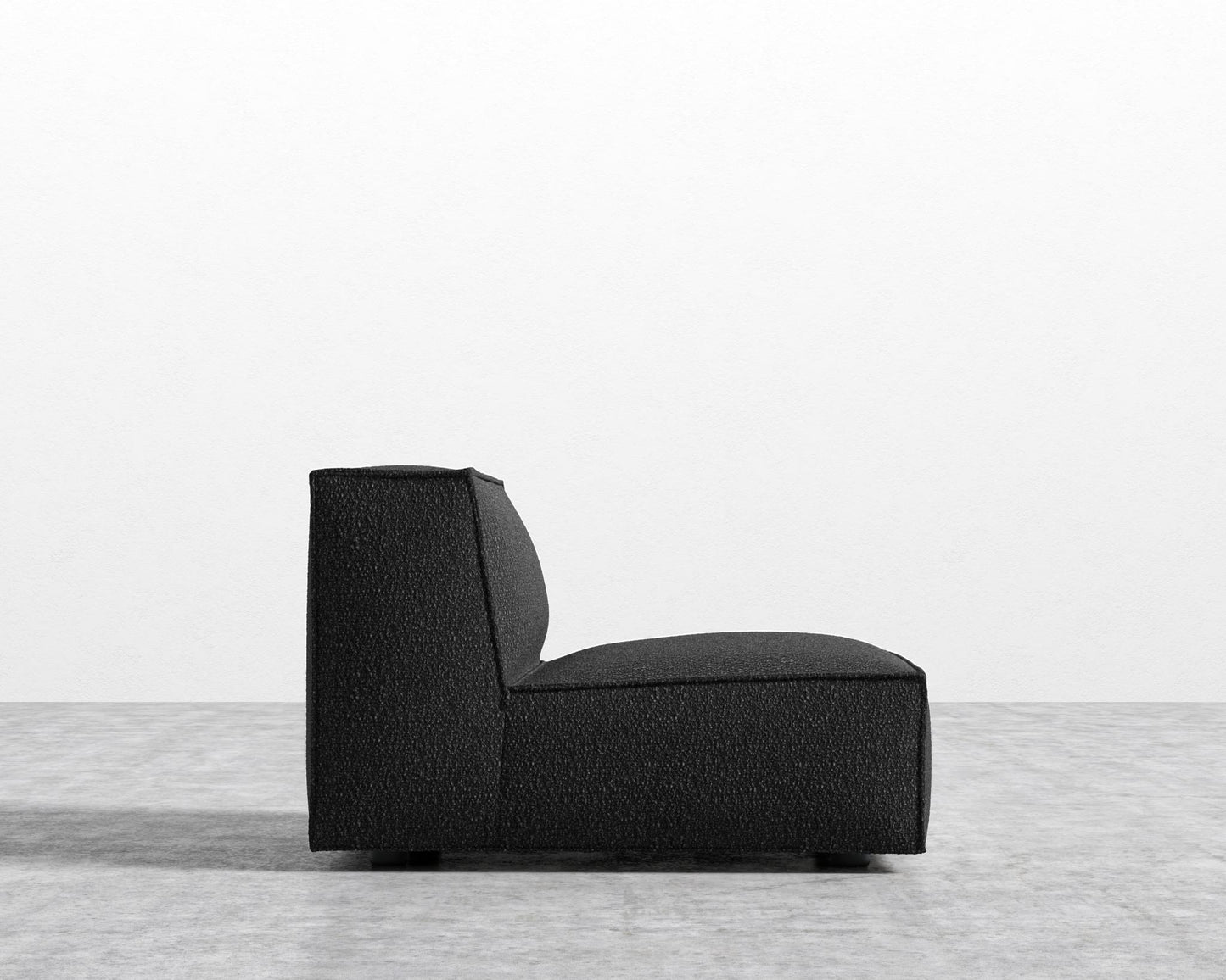 Porter Armless - Black Feet, Chatou Bouclé - Caviar