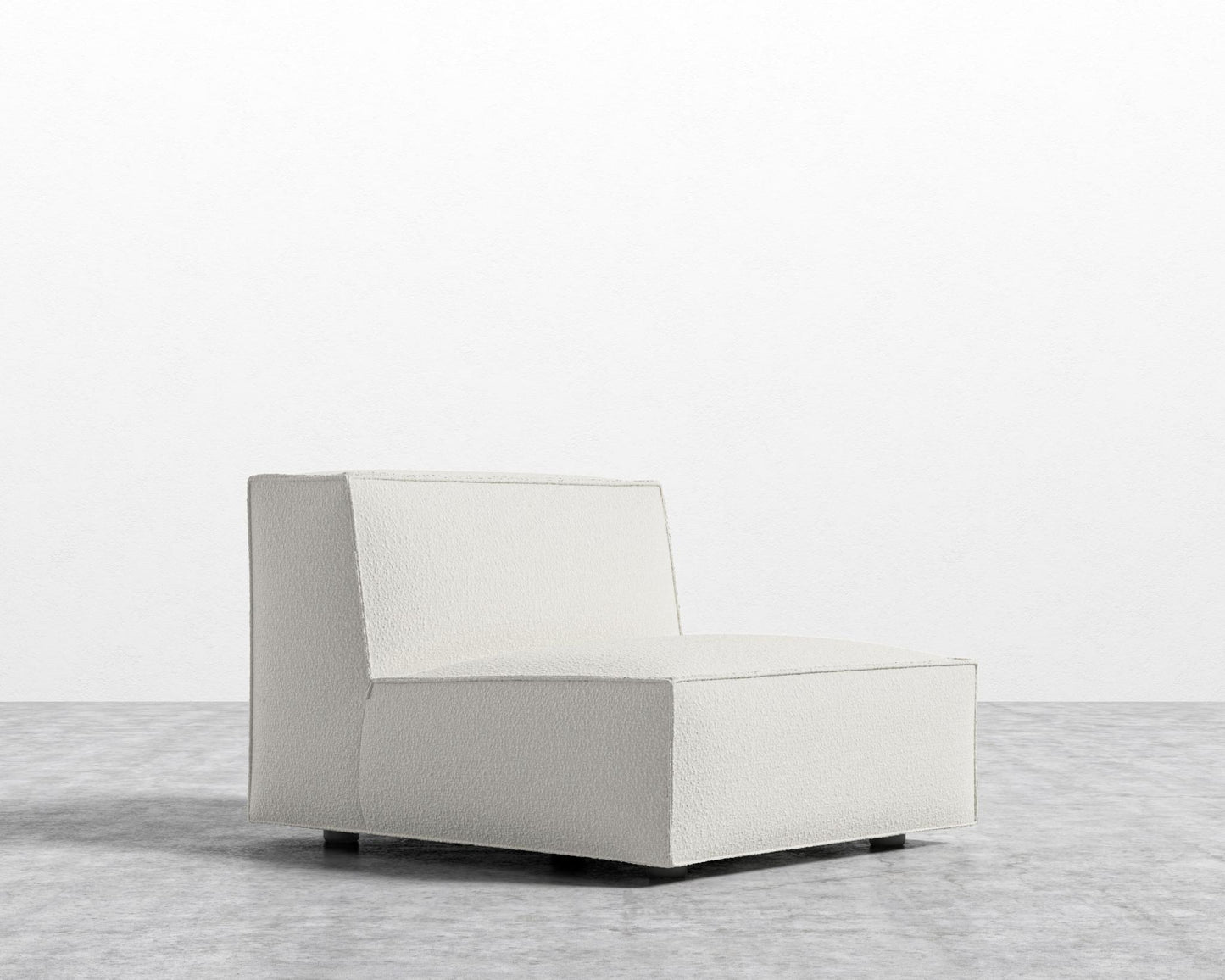 Porter Armless - Black Feet, Chatou Bouclé - Pearl