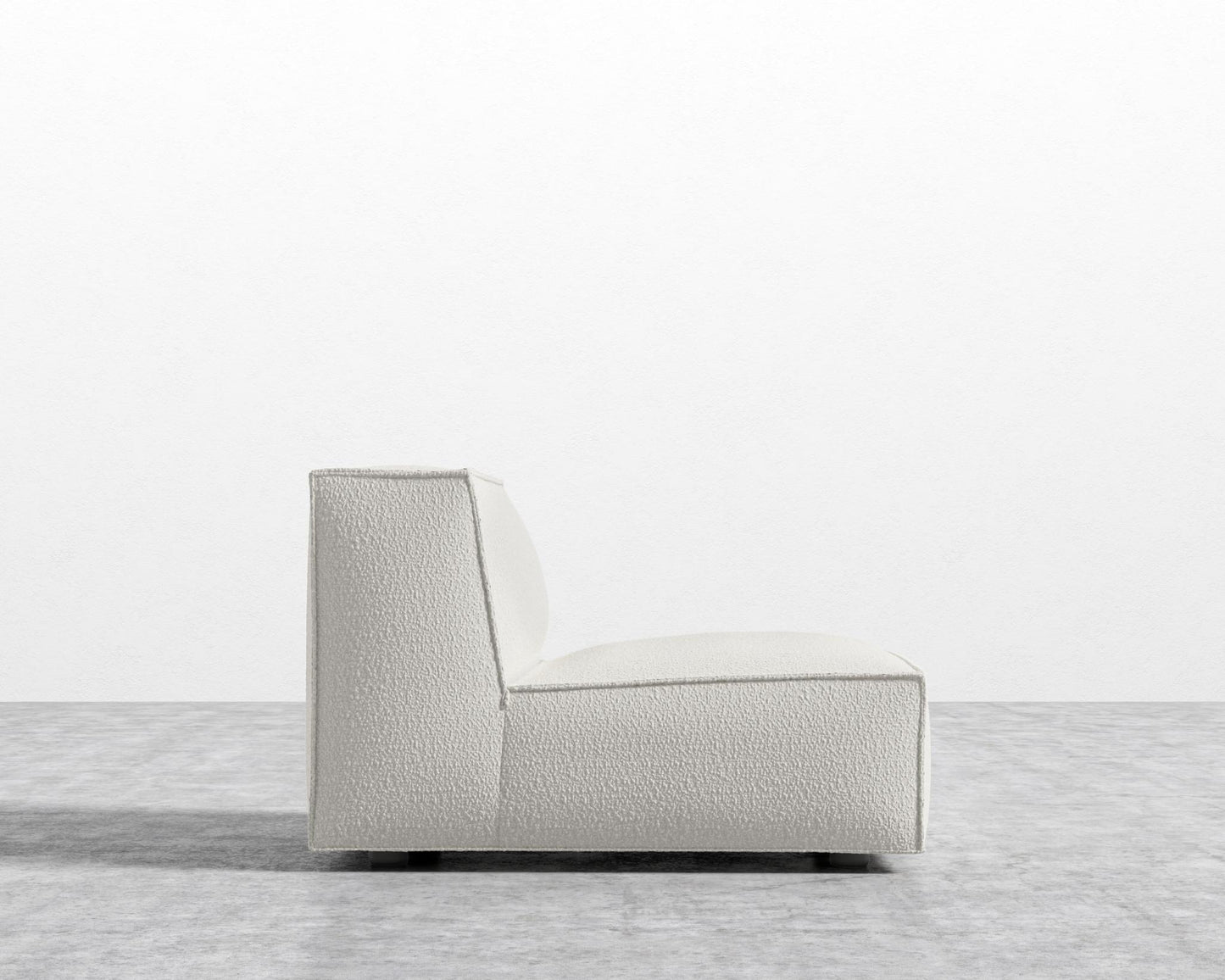 Porter Armless - Black Feet, Chatou Bouclé - Pearl