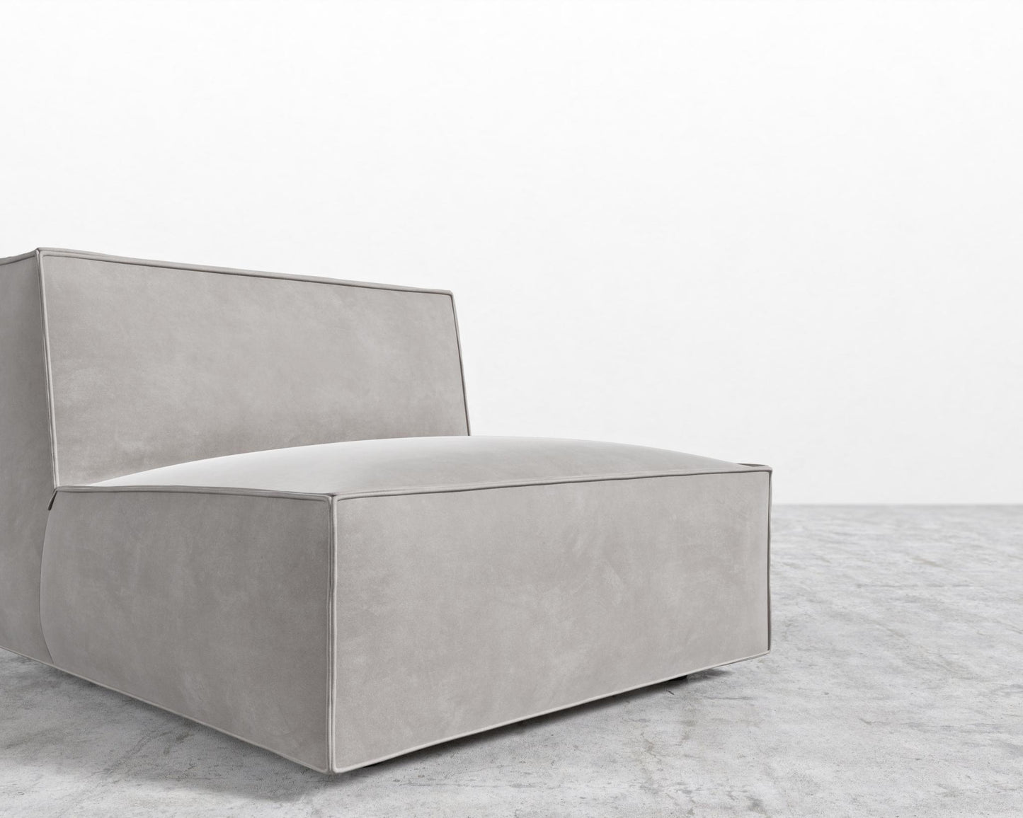 Porter Armless - Black Feet, Venice Vegan Suede - Chiffon