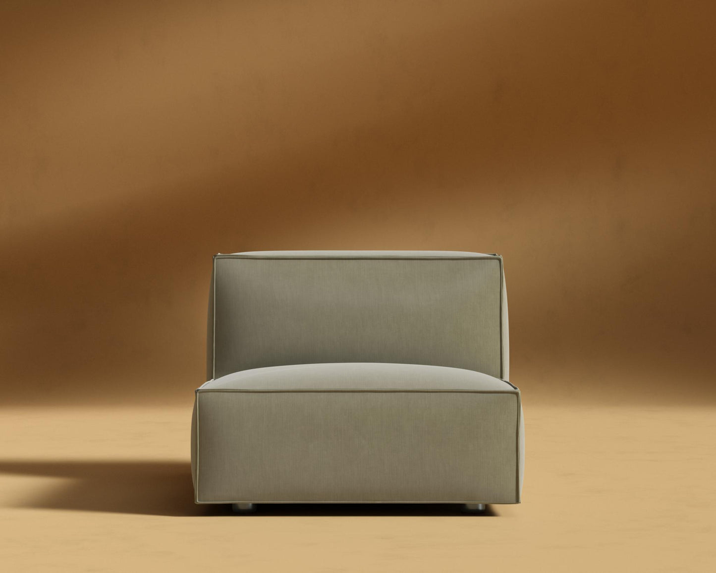 Porter Armless - Black Feet, Cotton Velvet - Verdant