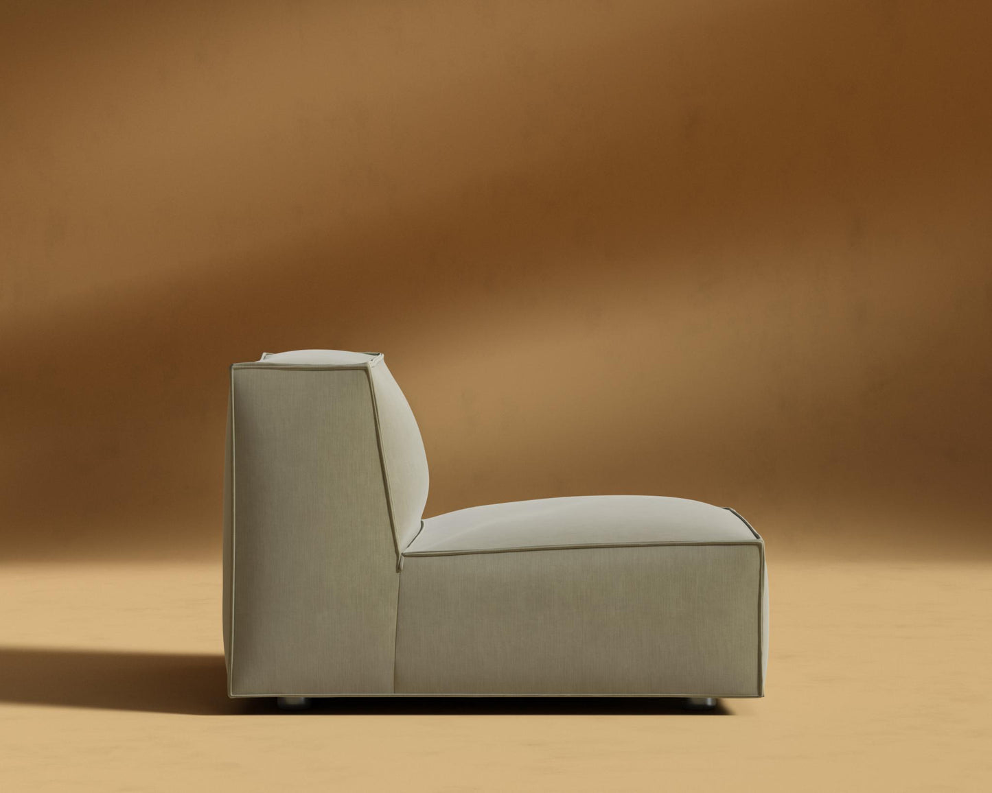 Porter Armless - Black Feet, Cotton Velvet - Verdant