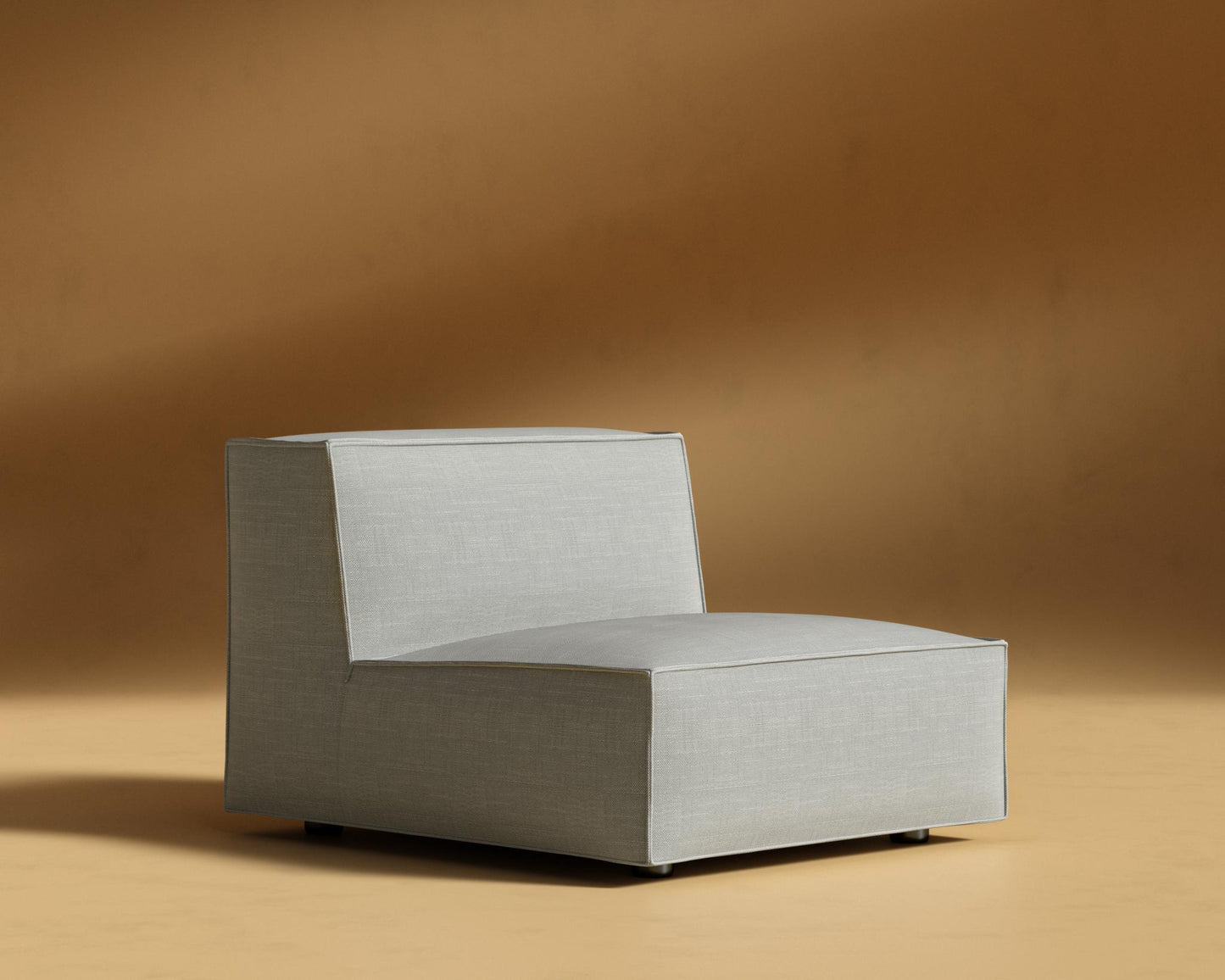 Porter Armless - Black Feet, Performance Linen - Dove