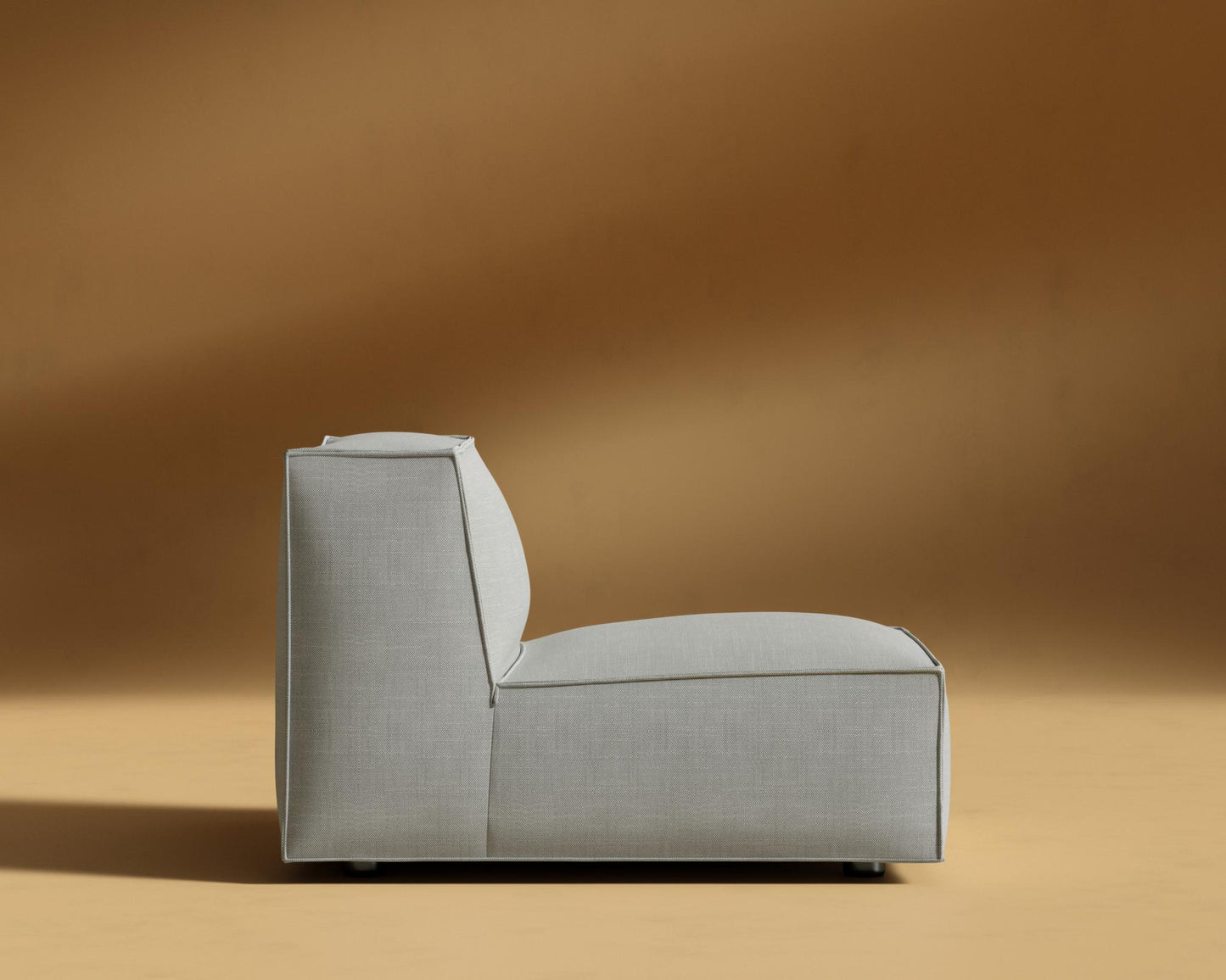 Porter Armless - Black Feet, Performance Linen - Dove