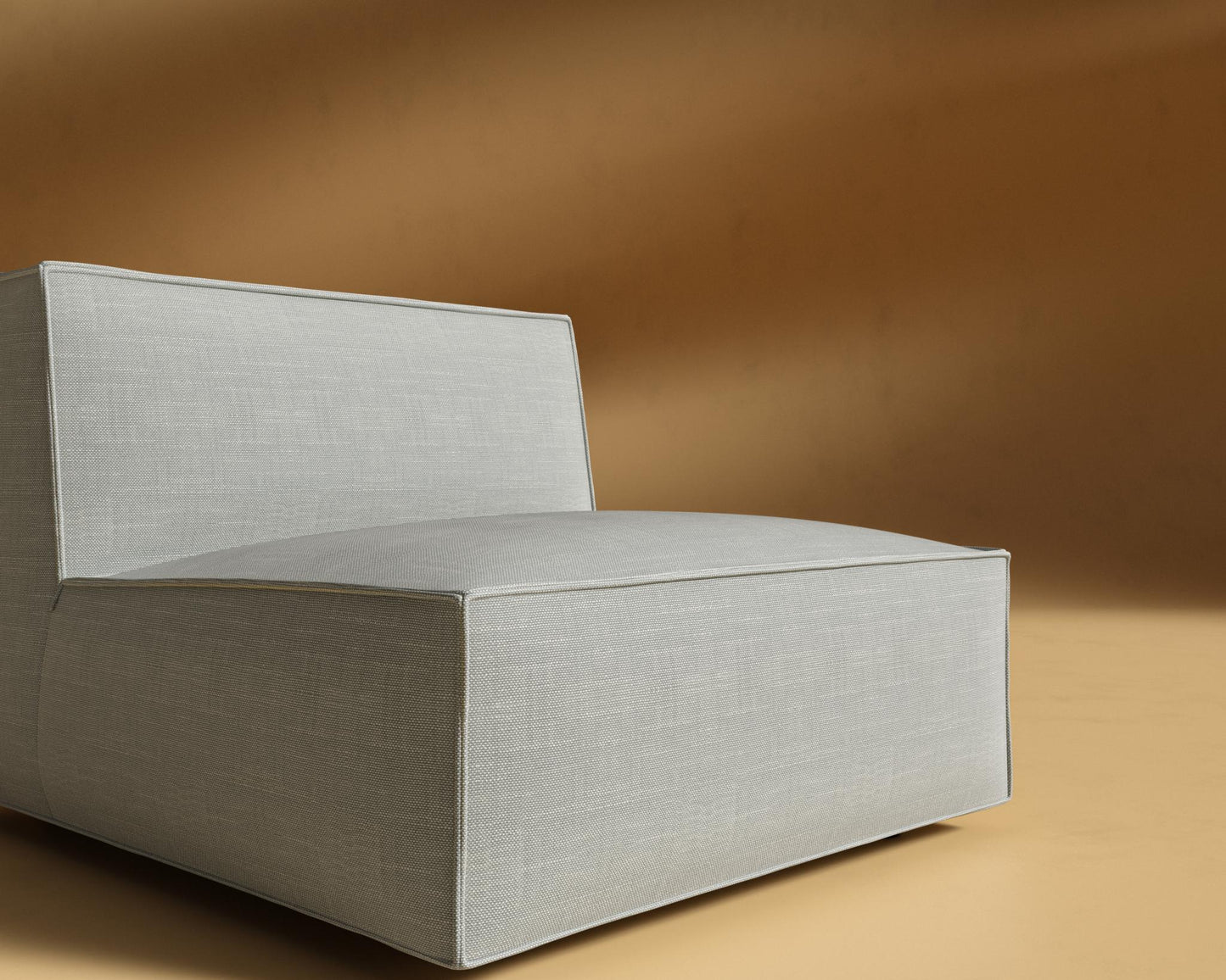 Porter Armless - Black Feet, Performance Linen - Dove