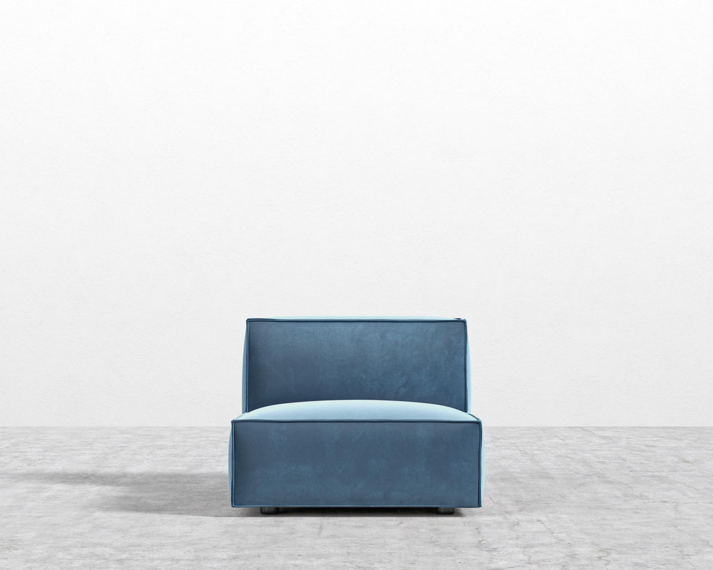 Porter Armless - Black Feet, Plush Velvet - Solstice