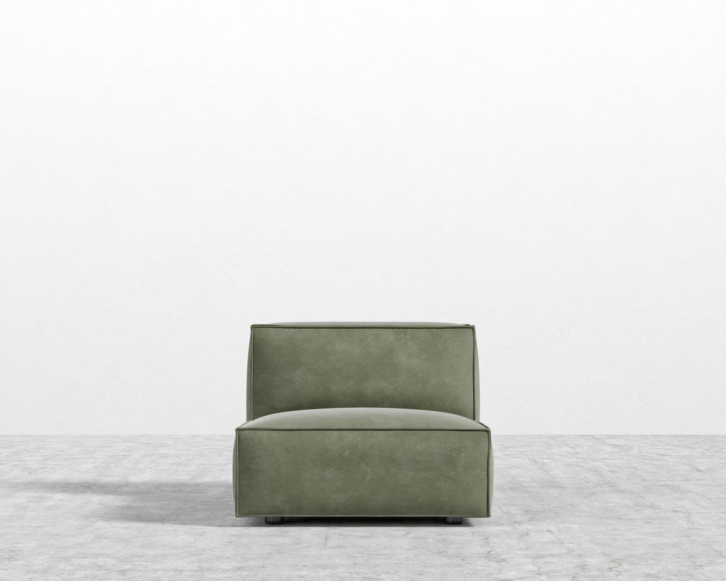 Porter Armless - Black Feet, Venice Vegan Suede - Sage