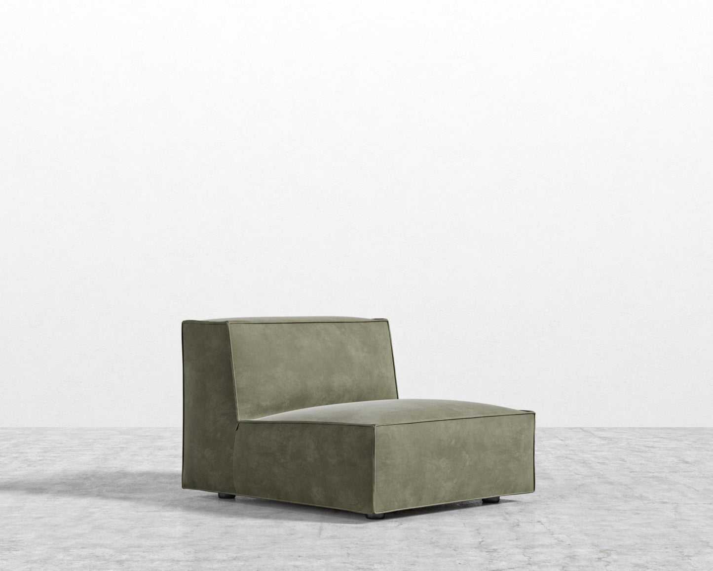 Porter Armless - Black Feet, Venice Vegan Suede - Sage