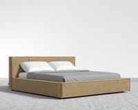 Porter Bed - 1x Side Extension, Cal King, Plush Velvet - Dune