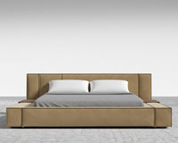 Porter Bed - 1x Side Extension, Cal King, Plush Velvet - Dune