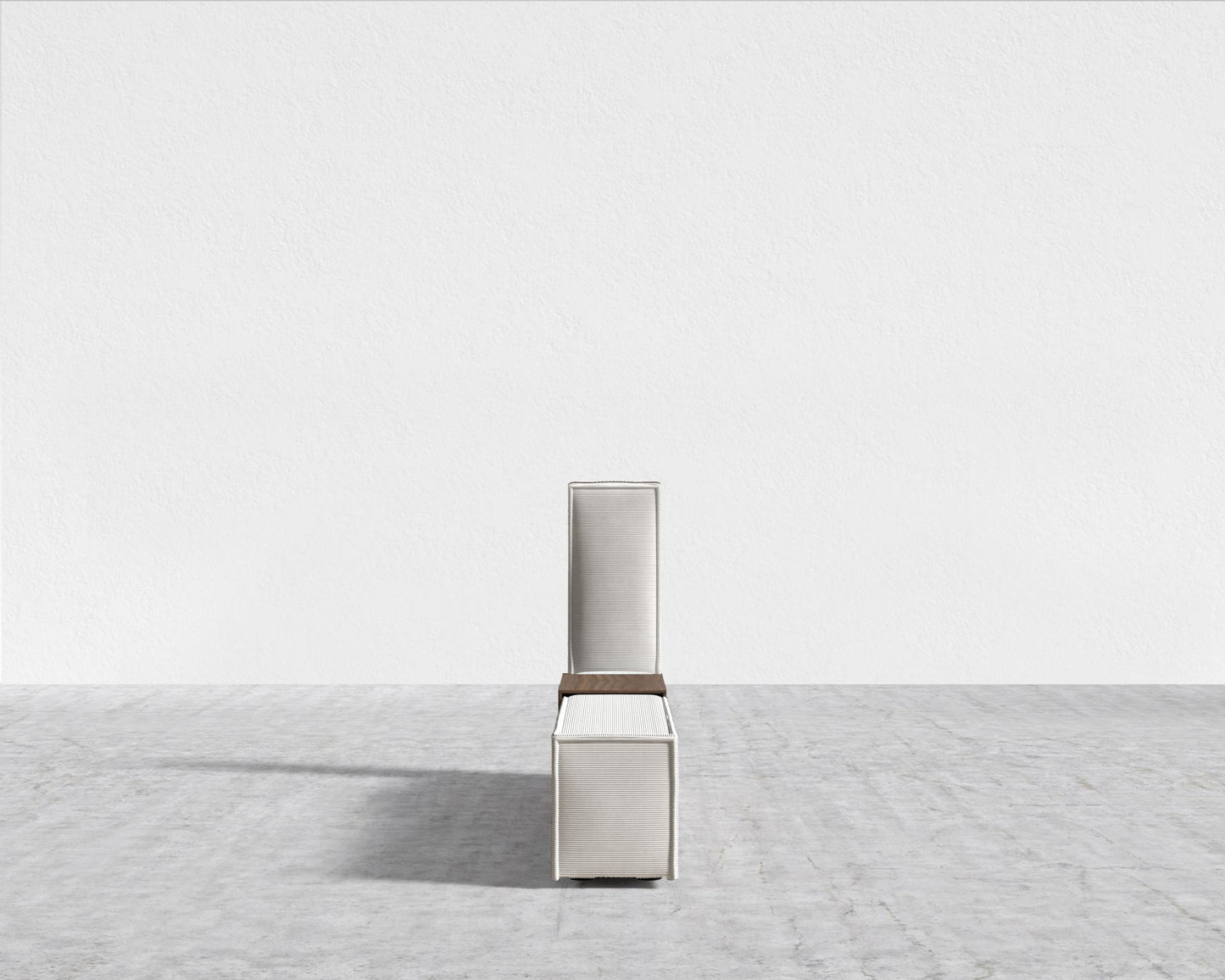 Porter Bed - Extension with Walnut Side Table - Corduroy Velvet - Clay, King