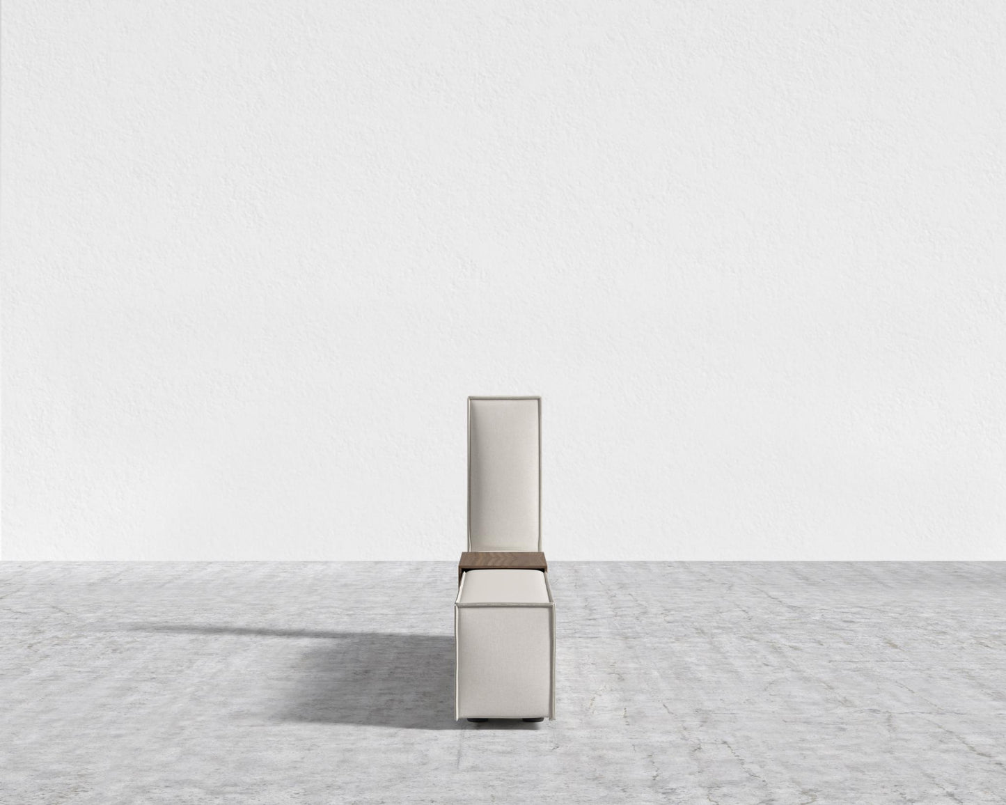 Porter Bed - Extension with Walnut Side Table - King, Modern Felt - Alesund