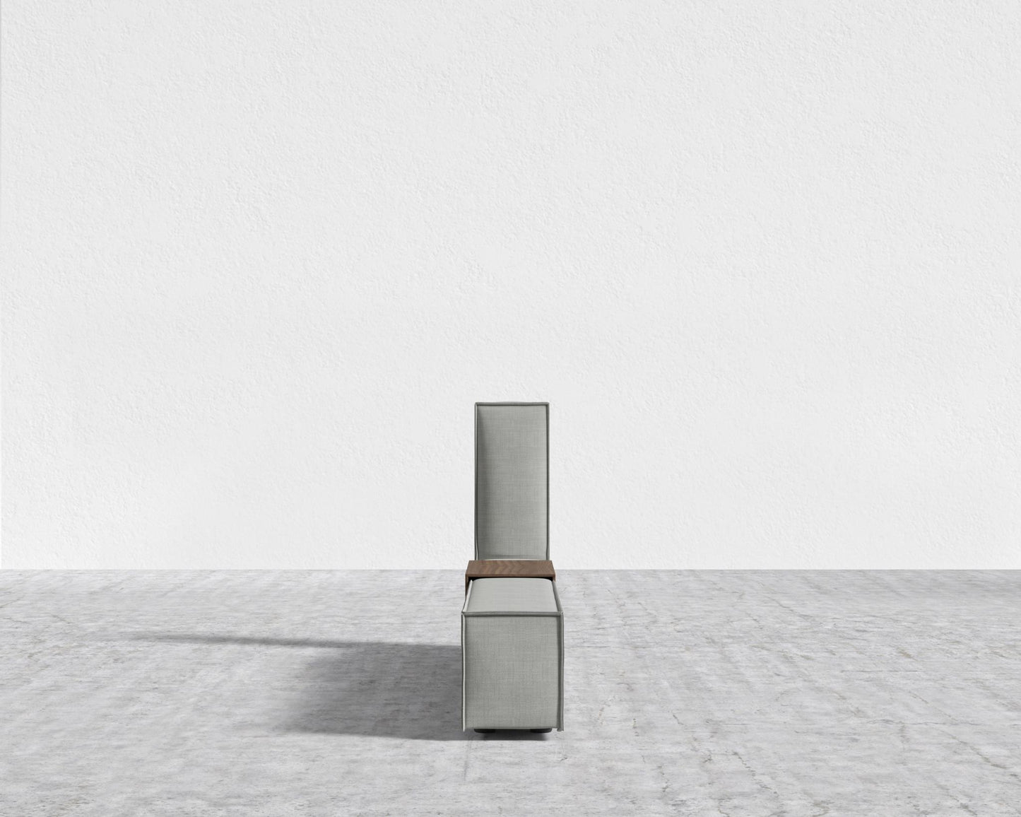 Porter Bed - Extension with Walnut Side Table - King, Performance Linen - Dove