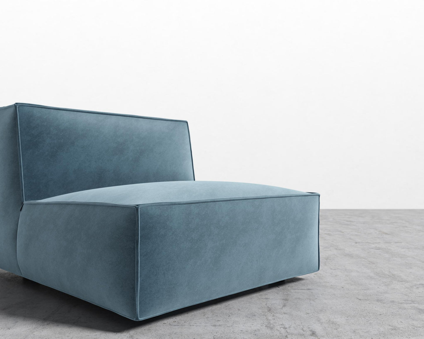 Porter Armless - Black Feet, Vintage Velvet - Solstice