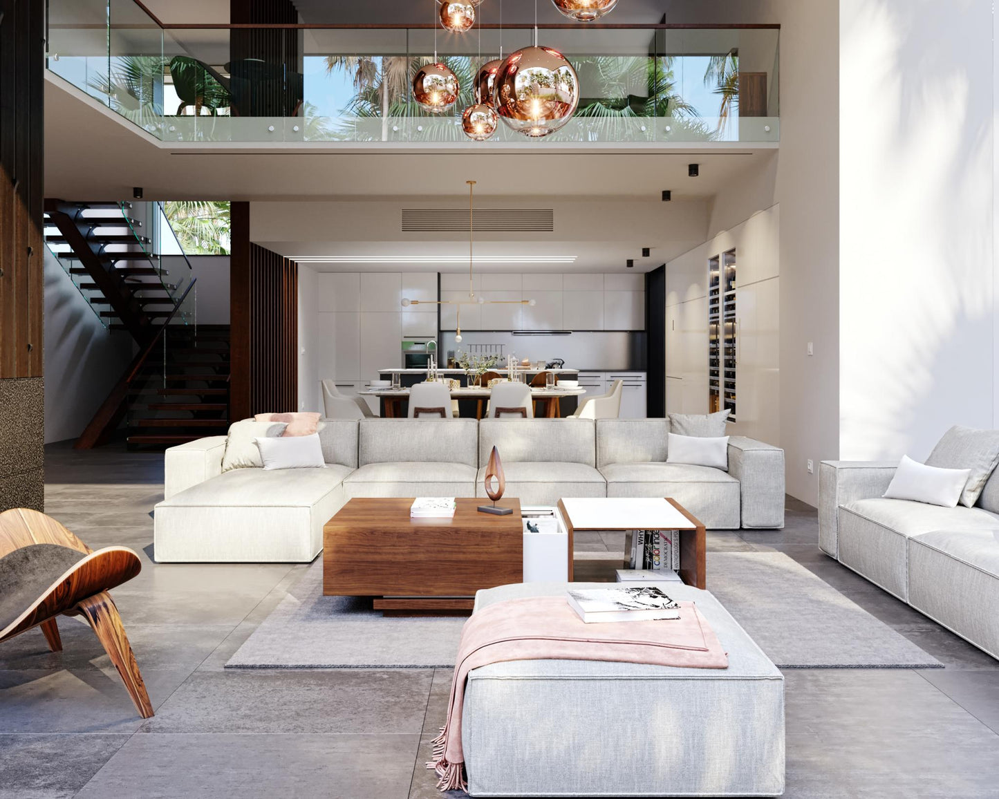 Porter Extended Modular and Truman Coffee Table Scene (Horizontal)