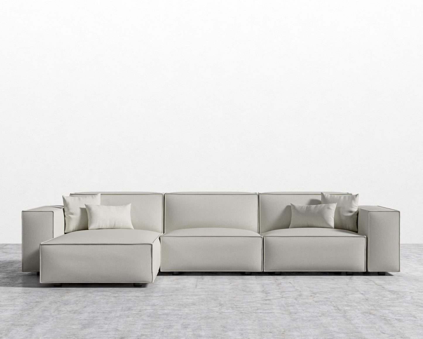 Porter Sectional - Black Feet, Left-Hand-Facing, Modern Felt - Alesund