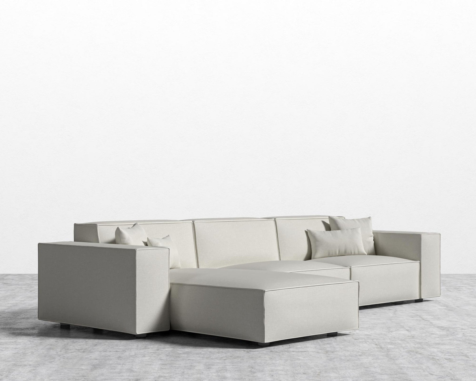 Porter Sectional - Black Feet, Left-Hand-Facing, Modern Felt - Alesund