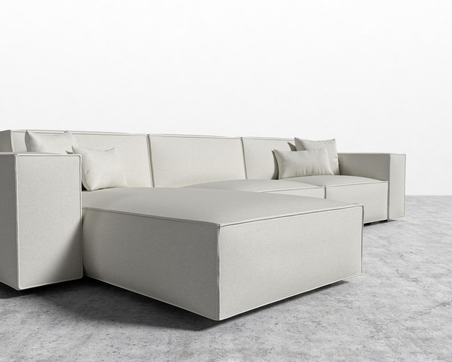 Porter Sectional - Black Feet, Left-Hand-Facing, Modern Felt - Alesund
