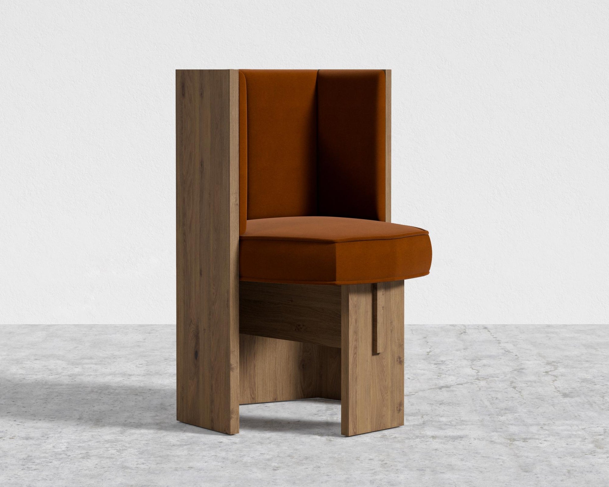 Retreat Chair by Maria Sharapova - Faux Mohair - Cognac, Natural Acacia